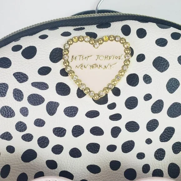 Betsey Johnson Pink Animal Print Faux Leather Mini Backpack - Picture 4 of 14